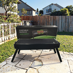 Charcoal BBQ Grill Manufacturer - OEM/ODM Custom Portable Outdoor Fireproof Charcoal Steel BBQ Grill Stove Foldable