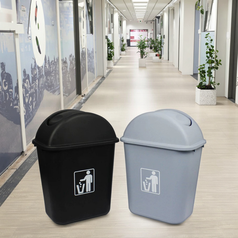 Trash Can Factory - OEM/ODM Custom Large Capacity 12L 24L 35L Trash Can Open Top Plastic Bathroom Waste Bin with Lid