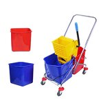Double Bucket PP Plastic Mop Trolley Manufacturer - OEM/ODM Custom OEM Accepted Double Bucket PP Plastic Mop Trolley