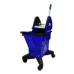 Plastic Wringer Trolley Mop Bucket Manufacturer - OEM/ODM Custom Wholesale Durable Blue Plastic Wringer Trolley Mop Bucket