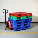 Recycled Plastic Pallets Manufacturer - OEM/ODM Custom Large 9 Feet Recycled Nestable Stackable Plastic Pallets 4 Way Entry