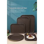 Non Slip Dinner Tray Manufacturer - OEM/ODM Custom Skid Proof Non Slip PP Tray Round Rectangle Dinner Tray for Food Serving