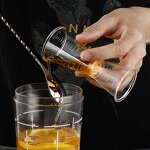 Bar Shaker Cup Factory - OEM/ODM Custom Professional Transparent Plastic 1L Bar Cup for Shaker Bottle Food Grade