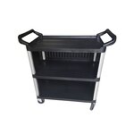 Plastic Food Trolley Manufacturer - OEM/ODM Custom Durable 3 Tier Plastic Food and Catering Trolley with Door