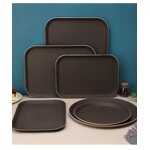Non Slip PP Tray Manufacturer - OEM/ODM Custom Skid Proof Non Slip PP Tray Round Rectangle Dinner Tray for Food Serving