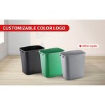 Swing Lid Rubbish Bin Manufacturer - OEM/ODM Custom Black Grey Plastic Swing Lid Recycling Rubbish Bin Open Top
