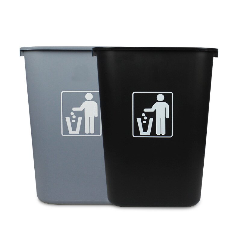 Plastic Recycling Bin Factory - OEM/ODM Custom Customized Square Plastic Recycling Waste Bin Trash Can Open Top