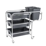 Hotel Room Service Trolley Manufacturer - OEM/ODM Custom Durable Plastic Hotel Room Service Trolley for Restaurant Kitchen