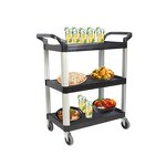 Commercial Kitchen Food Service Cart Factory - OEM/ODM Custom Commercial Kitchen Food Service Cart 3 Tier Utility Trolley