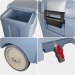 PE Insulated Ice Caddy Cart Manufacturer - OEM/ODM Custom 125 lb Capacity PE Polyethylene Insulated Ice Caddy Cart