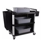Commercial Kitchen Food Service Cart Factory - OEM/ODM Custom Commercial Kitchen Food Service Cart 3 Tier Utility Trolley