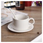 Porcelain Tea Cup Manufacturer - OEM/ODM Custom Custom Logo 300ml Fine Bone China Porcelain Tea Cup and Saucer Set