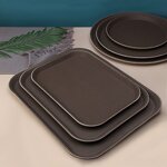 Non Slip Dinner Tray Manufacturer - OEM/ODM Custom Skid Proof Non Slip PP Tray Round Rectangle Dinner Tray for Food Serving