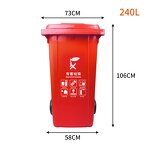 Plastic Waste Container Manufacturer - OEM/ODM Custom 120 Liter Plastic Waste Container Wheels Street Trash Bin Public