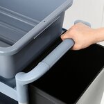 Plastic Storage Boxes Factory - OEM/ODM Custom 3 Tier Household Plastic Storage Boxes for Kitchen Hotel Mobile Trolley