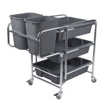 Hotel Room Service Trolley Manufacturer - OEM/ODM Custom Durable Plastic Hotel Room Service Trolley for Restaurant Kitchen