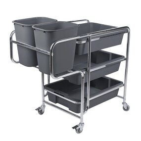 Hotel Room Service Trolley Manufacturer - OEM/ODM Custom Durable Plastic Hotel Room Service Trolley for Restaurant Kitchen
