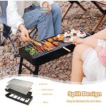 Charcoal BBQ Grill Manufacturer - OEM/ODM Custom Portable Outdoor Fireproof Charcoal Steel BBQ Grill Stove Foldable