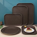 Skid Proof Dinner Tray Factory - OEM/ODM Custom Skid Proof Non Slip Fiberglass Plastic Dinner Tray PP Material Square