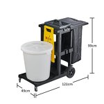 Hotel Cleaning Trolley Factory - OEM/ODM Custom Commercial Hotel Room Cleaning Trolley Multifunctional Plastic Janitorial