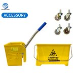 Mop Bucket Factory - OEM/ODM Custom Factory Wholesale Portable Plastic Yellow Wringer Mop Bucket Squeeze 21-25L