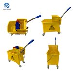 Single Bucket Manufacturer - OEM/ODM Custom Wholesale Single Bucket for Commercial Cleaning 20L 24L 35L Yellow Plastic
