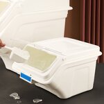 Food Storage Container Box Manufacturer - OEM/ODM Custom Food Storage Container Box Rice Container Cereal Dispenser with Wheel