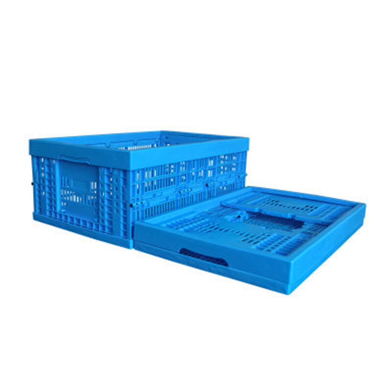 Foldable Plastic Storage Container Manufacturer - OEM/ODM Custom 43 Liter Foldable PP Plastic Mesh Storage Container with Lid