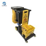 Hotel Cleaning Cart Factory - OEM/ODM Custom High Quality Multifunction Hotel Street Cleaning Cart Plastic Janitorial