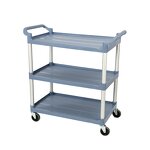 Plastic Service Trolley Factory - OEM/ODM Custom Factory Direct 3 Tier Plastic Service Trolley Durable Hotel Food Cart