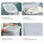 Laundry Basket Factory - OEM/ODM Custom Wholesale Plastic Clothes Basket Large Laundry Hamper with Lid
