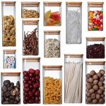 Glass Spice Jar Factory - OEM/ODM Custom Clear Silicone Borosilicate Glass Square Airtight Spice Jar with Bamboo Lid