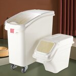 Food Storage Container Box Manufacturer - OEM/ODM Custom Food Storage Container Box Rice Container Cereal Dispenser with Wheel