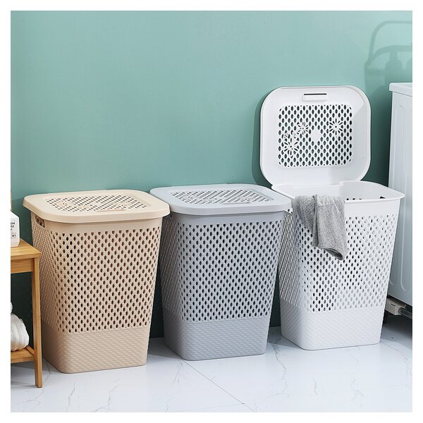 Clothes Basket Manufacturer - OEM/ODM Custom Hot Selling Large Plastic Clothes Basket Toy Storage Basket with Lid
