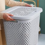 Clothes Basket Manufacturer - OEM/ODM Custom Hot Selling Large Plastic Clothes Basket Toy Storage Basket with Lid