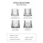 Whiskey Glass Manufacturer - OEM/ODM Custom High Quality Tilting Rolling Drinking Glasses Rock Trapezoid Whiskey Glass