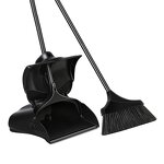 Broom Dustpan Set Factory - OEM/ODM Custom Black Plastic Broom Windproof Dustpan Set Household Cleaning Supplies