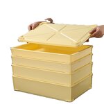 Yellow Pizza Dough Boxes Manufacturer - OEM/ODM Custom Yellow Pizza Dough Boxes Plastic Dough Box Proofing Pizza Tray