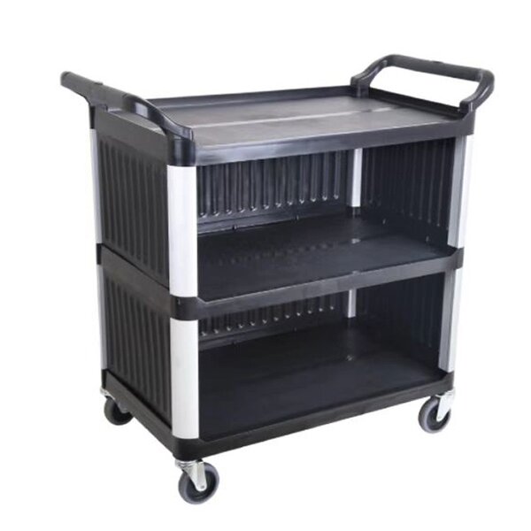 Plastic Food Trolley Manufacturer - OEM/ODM Custom Durable 3 Tier Plastic Food and Catering Trolley with Door