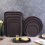 Non Slip Tray Factory - OEM/ODM Custom Skid Proof Non Slip PP Tray Round Rectangle Dinner Tray for Food Serving