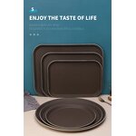 Non Slip Dinner Tray Manufacturer - OEM/ODM Custom Skid Proof Non Slip PP Tray Round Rectangle Dinner Tray for Food Serving