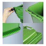 Plastic Waste Container Manufacturer - OEM/ODM Custom 120 Liter Plastic Waste Container Wheels Street Trash Bin Public