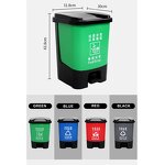 Kitchen Swing Top Trash Can Factory - OEM/ODM Custom Kitchen Household Double Barrel Plastic Swing Top Trash Can 20L 10L