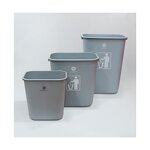 Swing Lid Rubbish Bin Manufacturer - OEM/ODM Custom Black Grey Plastic Swing Lid Recycling Rubbish Bin Open Top