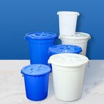 Cleaning Water Bucket Manufacturer - OEM/ODM Custom Customized Food Grade Large 50L Round Plastic White Cleaning Bucket