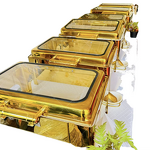 Gold Hydraulic Chafing Dishes Factory - OEM/ODM Custom Gold Hydraulic Chafing Dishes Roll Top Buffet Stove for Wedding