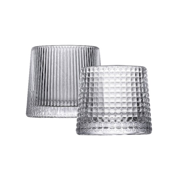 Whiskey Glass Manufacturer - OEM/ODM Custom High Quality Tilting Rolling Drinking Glasses Rock Trapezoid Whiskey Glass