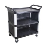 Commercial Kitchen Food Service Cart Factory - OEM/ODM Custom Commercial Kitchen Food Service Cart 3 Tier Utility Trolley