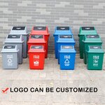 Outdoor Square Trash Can Factory - OEM/ODM Custom Outdoor 58L 40L Square PP Plastic Trash Can Dustbin for Hotels