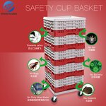 Glass Rack Manufacturer - OEM/ODM Custom Transparent Glass Rack with Plastic Storage Basket for Cups